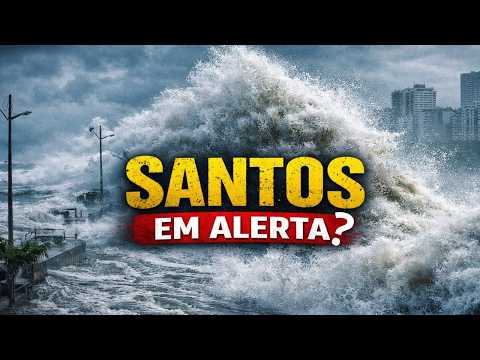 RESSACA MARÍTIMA NA PONTA DA PRAIA EM SANTOS/SP