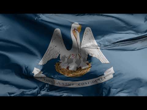 🏳️State Flag of Louisiana & State Song | USA  🏳️