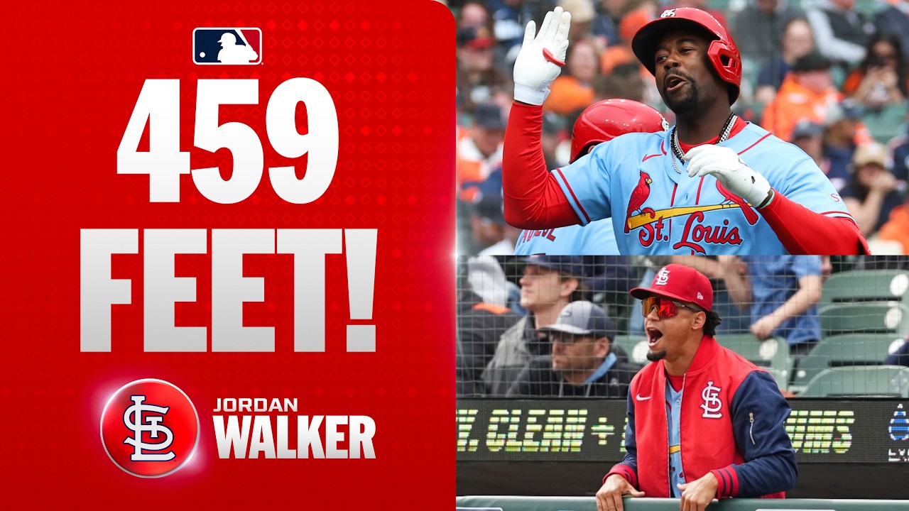 Jordan Walker absolutely DEMOLISHES a grand slam for the Cardinals! 💪 (459 feet, 113.7 mph! 🤯)
