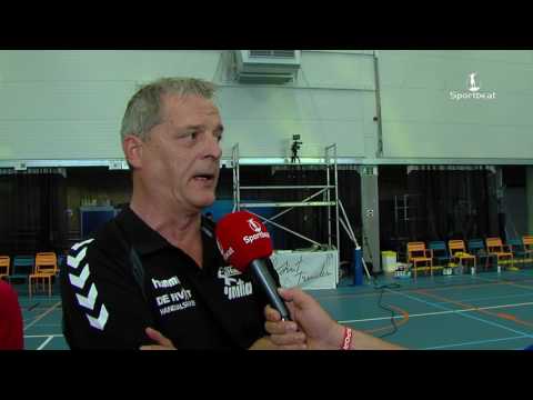 Coach Jo Smeets van Initia Hasselt na verloren finale Best of three vs HB Sint Truiden