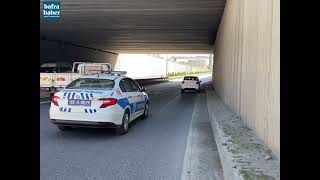 Hastane Kavşağının Alt Geçidinde Seyir Halindeki Otomobil İneğe Çarptı