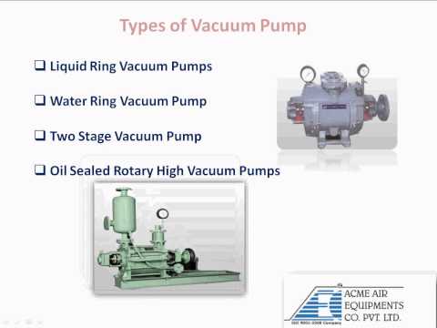 Operation of Two Stage Water Vacuum Pump