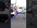 Beautiful Latin Girl In Hot Gym Outfit Stoping Cart With Her Sexy Legs Stunt Shorts Norafatehi
