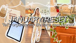 PREP + PLAN WITH ME FOR JANUARY! cleaning, setting goals, + my january TBR! *january reset routine*