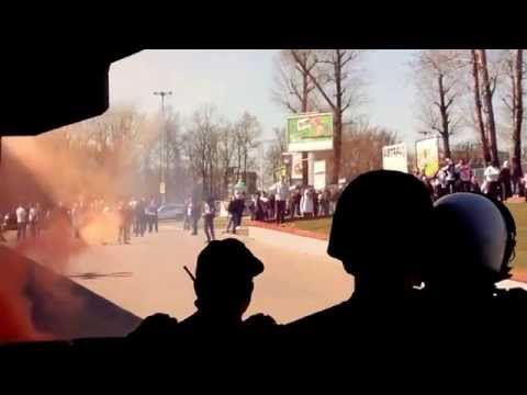 DERBY ŁODZI  - 2012 - LKS fans attack the police!
