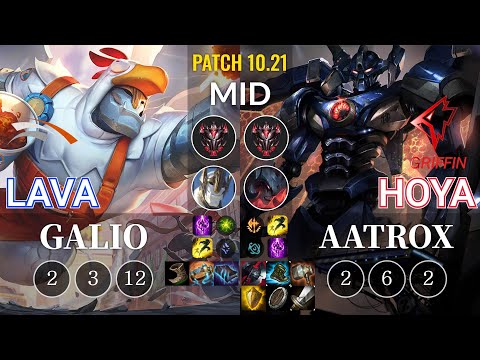 HLE Lava Galio vs GRF Hoya Aatrox Mid - KR Patch 10.21