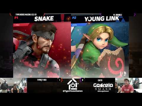 Smash Ultimate Tournament 1/22/19 - Typo| T-Rex(Snake) Vs Chito(Young Link) - W. Round 2