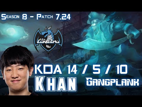 LZ Khan GANGPLANK vs CAMILLE Top - Patch 7.24 KR Ranked