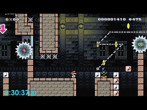 Super Mario Maker - Hard Blind Kaizo Race #76: P-Switch Panic