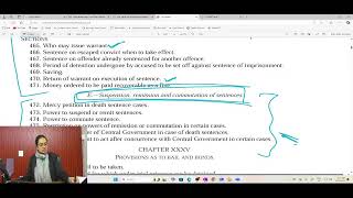 BNSS/CrPC - BNSS Act- Chapter 34 Part - I (MLC)
