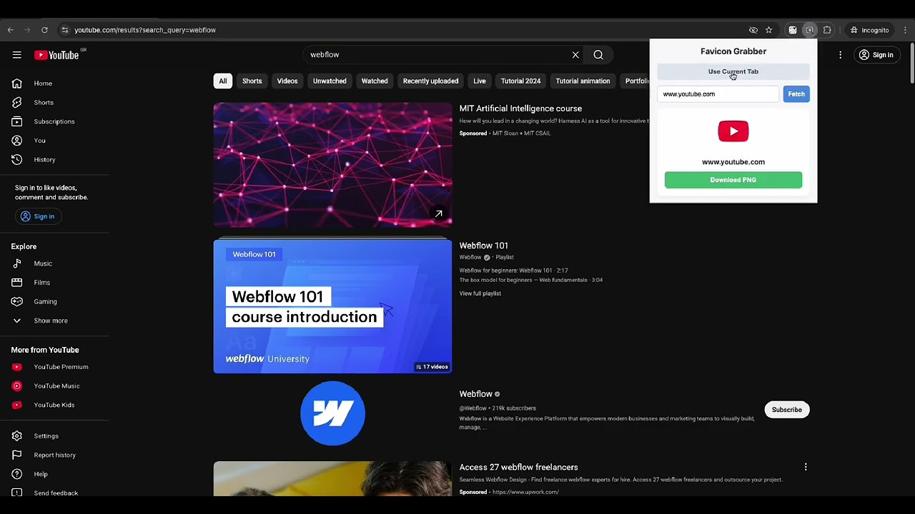 Get Favicon from Website - Chrome Extension
