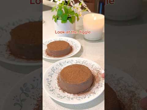 4-Ingredient Jiggly Chocolate Pudding 🍮🍫 #ytshorts #shorts #easyrecipe
