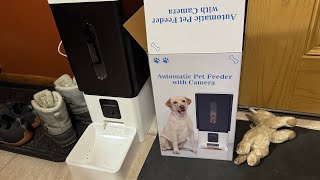UTCG automatic dog feeder with camera and app demonstration 