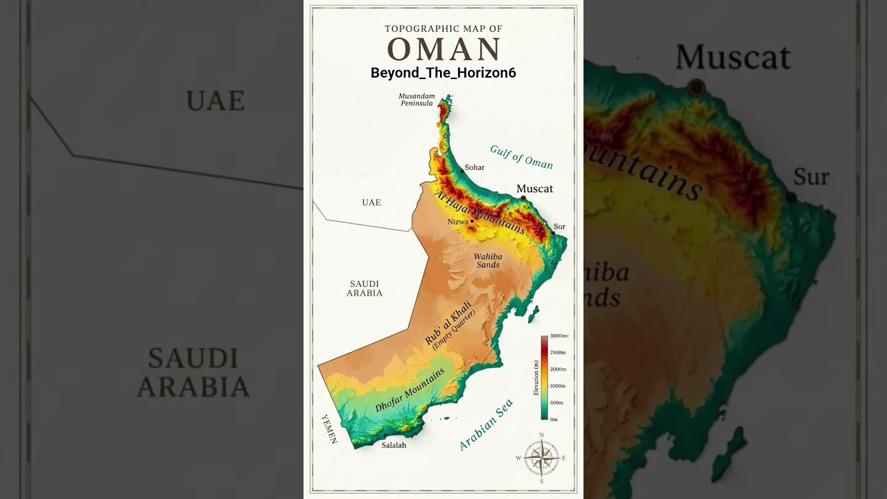Oman Topographic Map. #Oman #Map #topographic