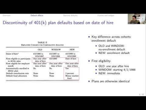 Lecture 19 Defaults Nudges and Frames