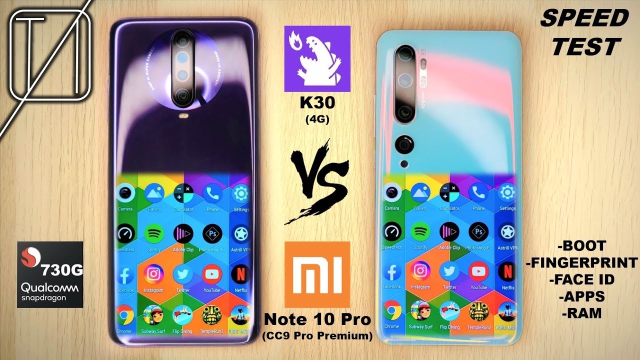 Redmi K30 vs Xiaomi Mi Note 10 Pro Speed Test