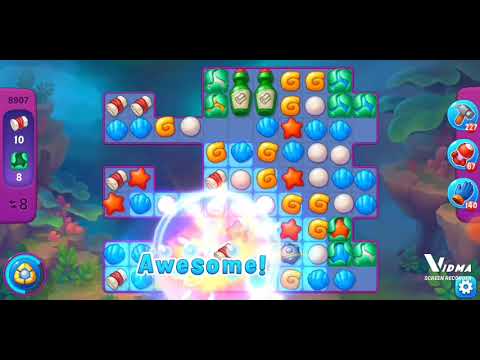 Fishdom. 8907 super hard level no boosters and diamonds. 15 moves