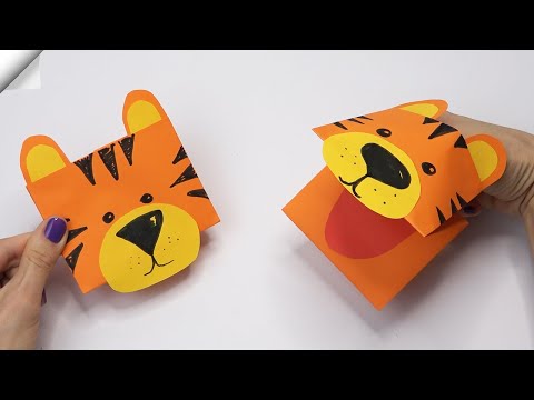 Symbol 2022 tiger Moving paper tiger Easy paper crafts ideas