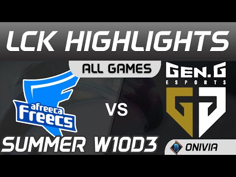 AF vs GEN Highlights ALL GAMES LCK Summer Season 2020 W10D3 Afreeca Freecs vs Gen G by Onivia