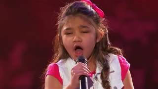 Download lagu Angelica Hale - singing 'GIRL ON FIRE ',  Golden Buzzer From Chris Hardwick AGT 2017 mp3