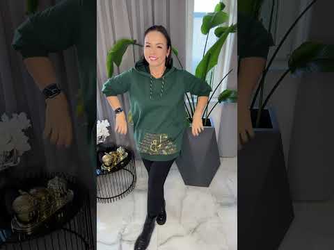 Bluza zielona Lola Bianka tunika dresowa – miniatura 2 z 9