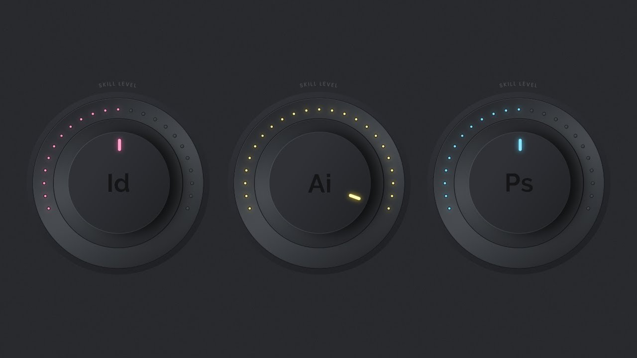 UI Dials in Illustrator – Clean, Modern Interface Elements