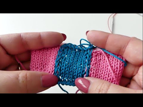 Strickstücke durch Anstricken verbinden -  join as you go