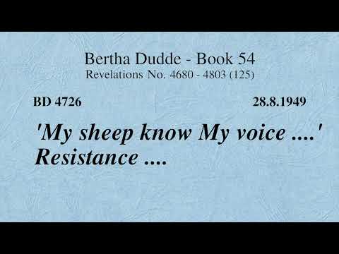 BD 4726 -  ‘MY SHEEP KNOW MY VOICE ....’ RESISTANCE ....