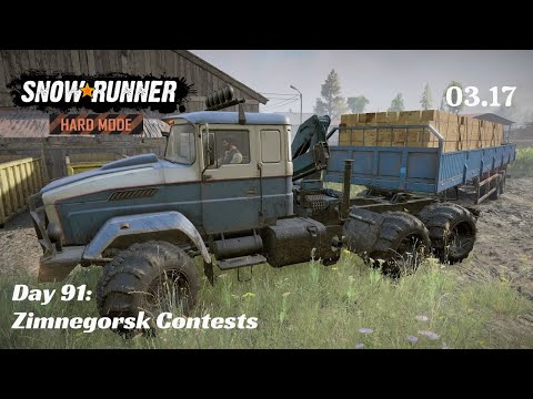 SnowRunner Hard Mode - R03 E17 - Zimnegorsk Contests