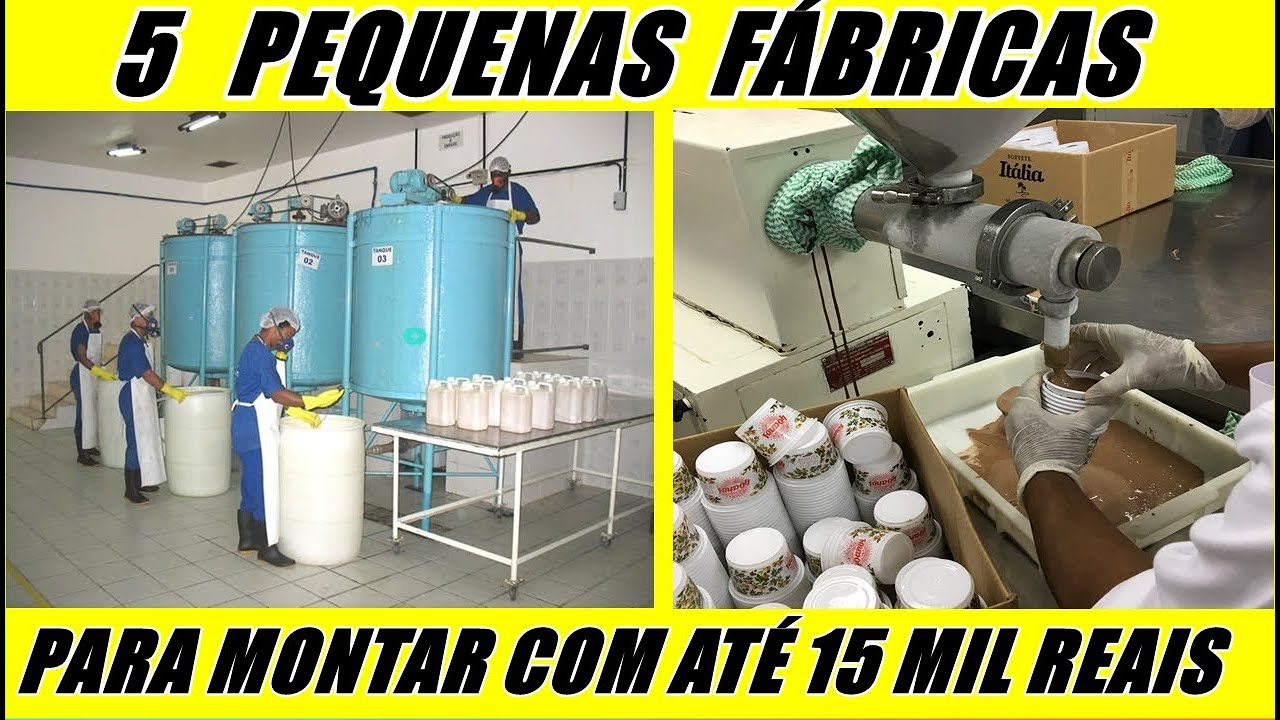 5 PEQUENAS FÁBRICAS LUCRATIVAS PARA ABRIR COM MENOS DE 15 MIL REAIS!!