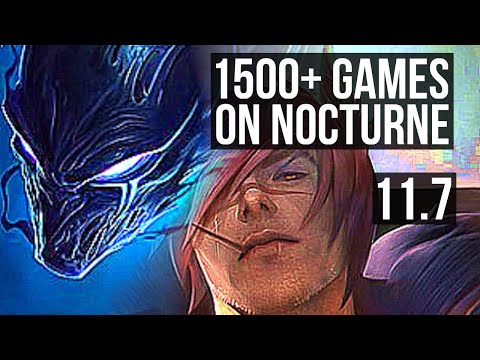 NOCTURNE vs SETT (MID) | 10/0/5, 1500+ games, Legendary, 800K mastery | KR Master | v11.7