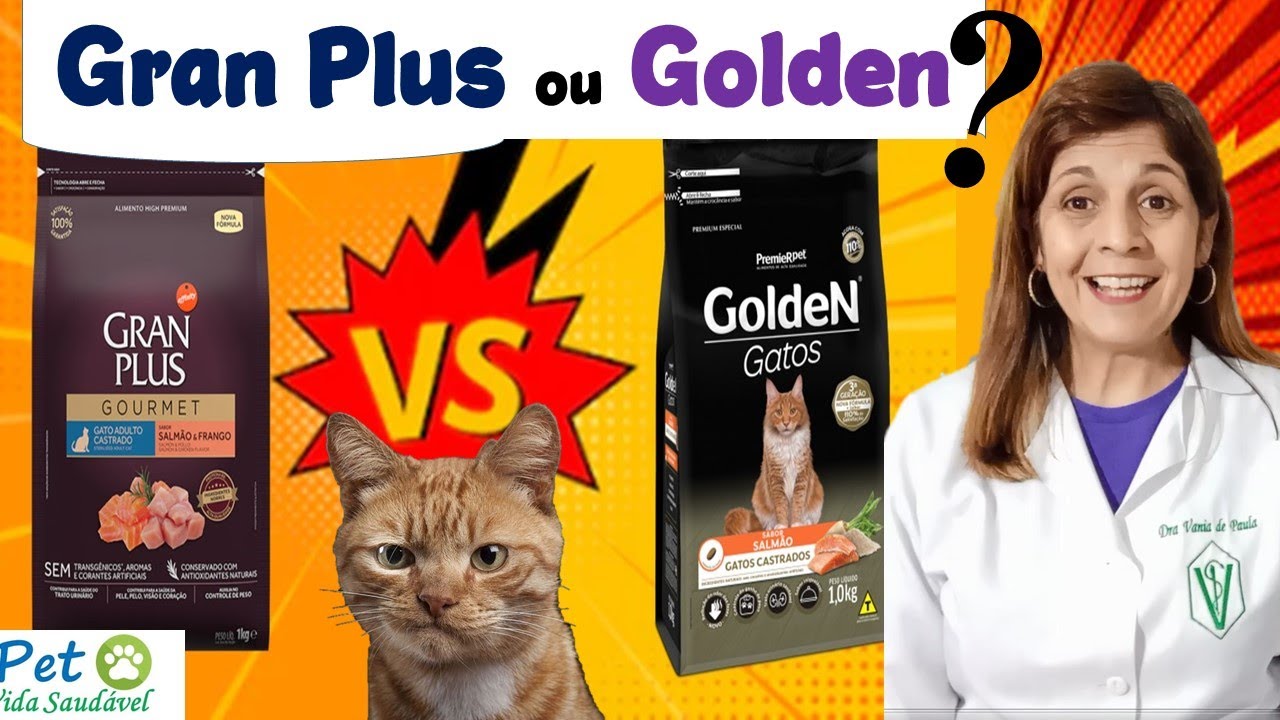 Ração Golden para Gato Castrado x Gran plus Gourmet Gato Castrado. Qual a melhor ração ?