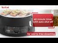 Garų puodas TEFAL | Maisto garintuvas | VC139810 | Juodas | 800 W | Talpa 6 L | Krepšelių skaičius 2