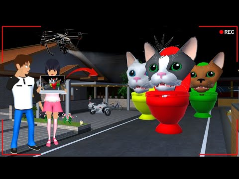 Yuta Mio Panicked After CCTV Recorded an ALPHA Skibidi Toilet Cat Ghost ‼️ SAKURA SCHOOL SIMULATOR