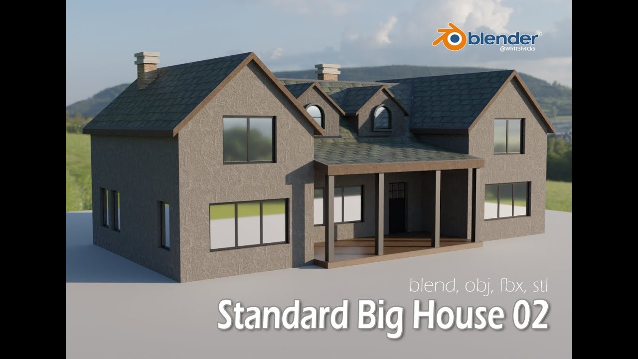 Big House 02 - Low-poly 3D Model