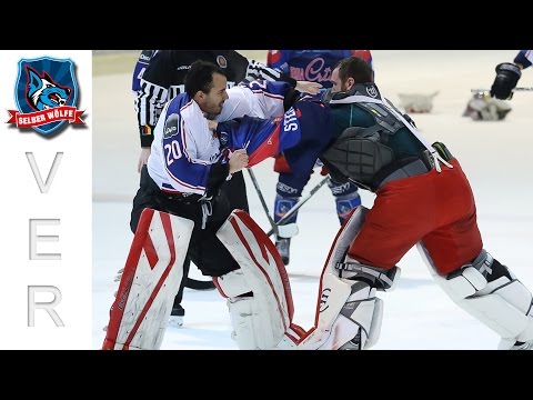 VER Selb - EV Weiden 01.11.2016 + Goalie Fight