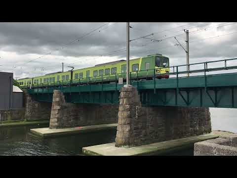 DART Train in Bray Harbour - IRELAND