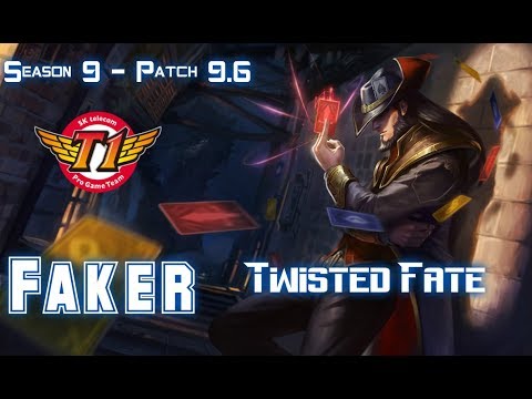 SKT Faker TWISTED FATE vs LISSANDRA Mid - Patch 9.6 KR Ranked