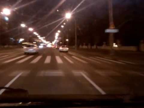 Ночной проспект независимости в Минске