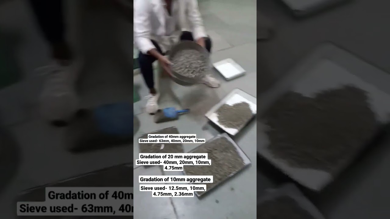 Gradation of aggregate. #civil #civilengineer #civilengineering #materialtesting #material