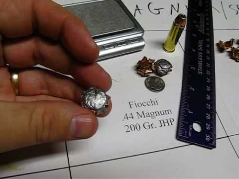 44 Magnum - Fiocchi 200 Gr. JHP - Ammo Test