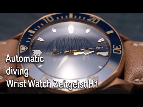 Automatic Wrist Watch Zeitgeist H1 ✅⌚ Thinnest 500m Automatic Bronze Watch⌚⌚