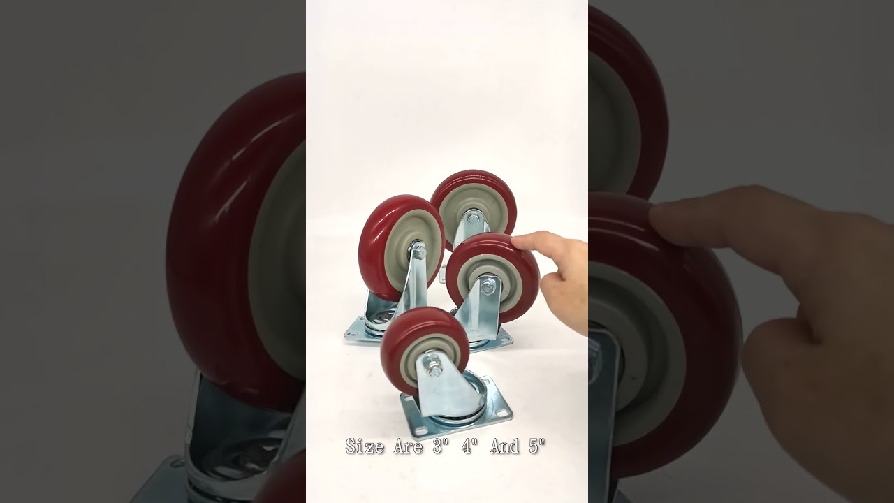 Medium duty red pvc caster introduction-YLcaster
