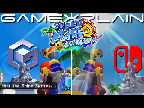 Super Mario Sunshine: Mario 3D All-Stars Graphics Comparison (Switch vs. GameCube)