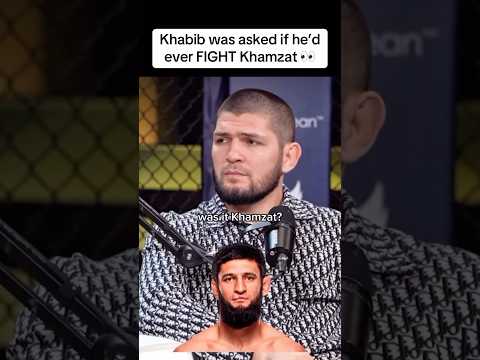 Khabib Nurmagomedov was asked if he would fight Khamzat Chimaev 😳👀