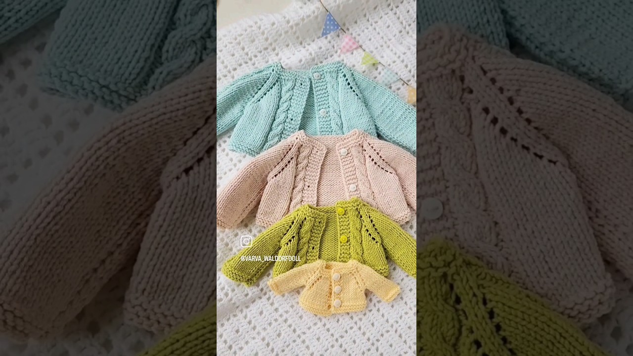 Doll cardigans. 4 sizes. knitting pattern and tutorial are available on my website