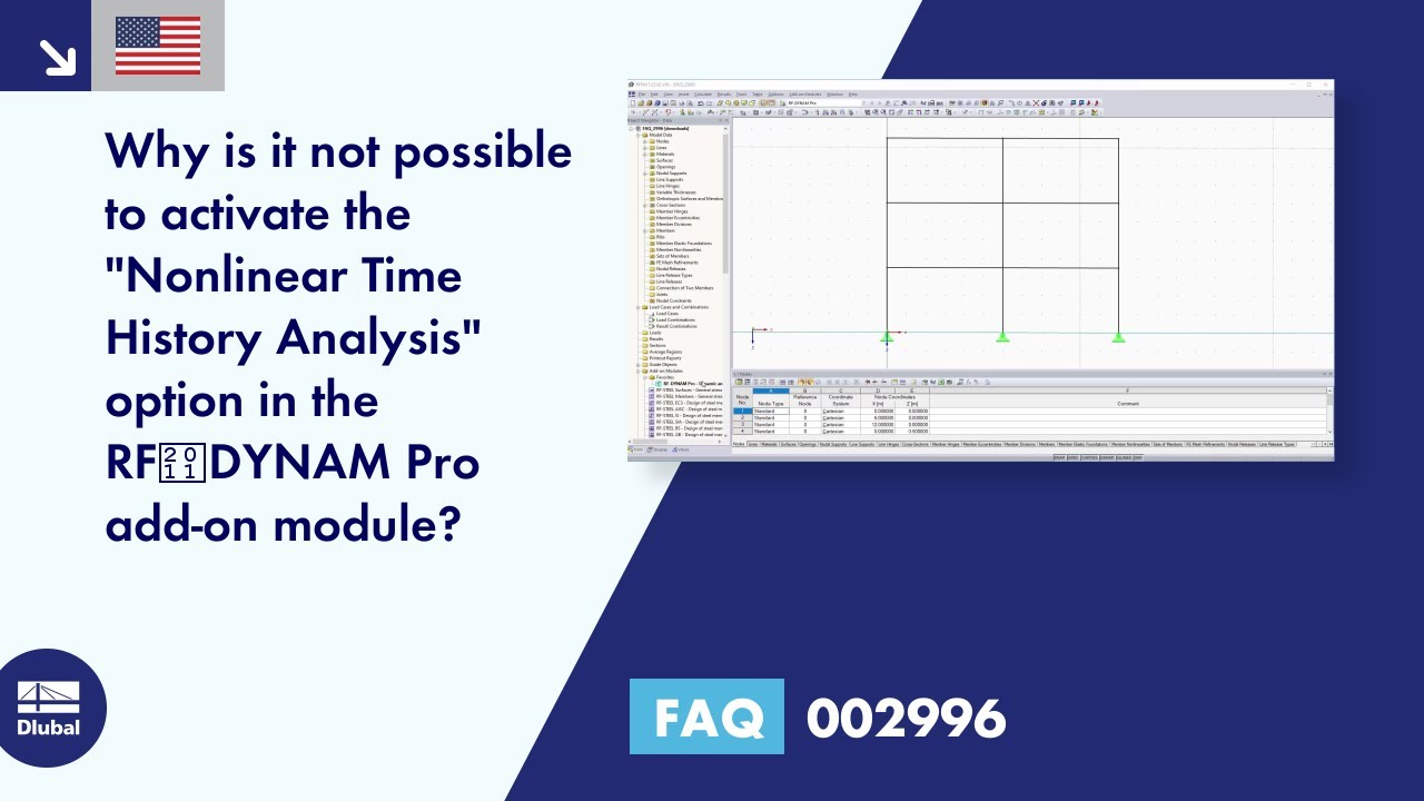 [EN] FAQ 002996 | Why is it not possible to activate the "Nonlinear Time History Analysis" option in the ...