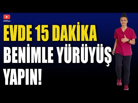 EVDE BENİMLE 15 DAKİKA YÜRÜYÜN! #aktifizyo #evdeyürüyüş #fiziktedavi
