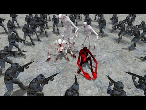 SCP-096 VS 100 SCP GUARD!!! Garrys Mod Sandbox