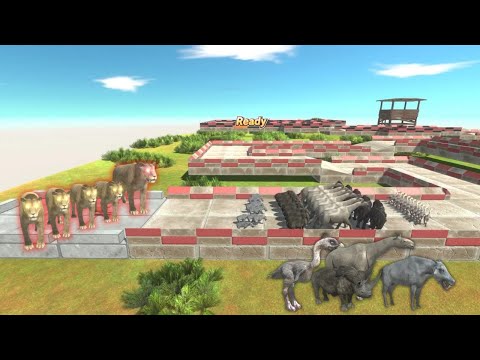 Escape From Smilodon Wild - Last Survivor - Red and White Arena - Animal Revolt Battle Simulator